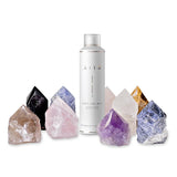 Various crystal points and crystal infused dry texture spray