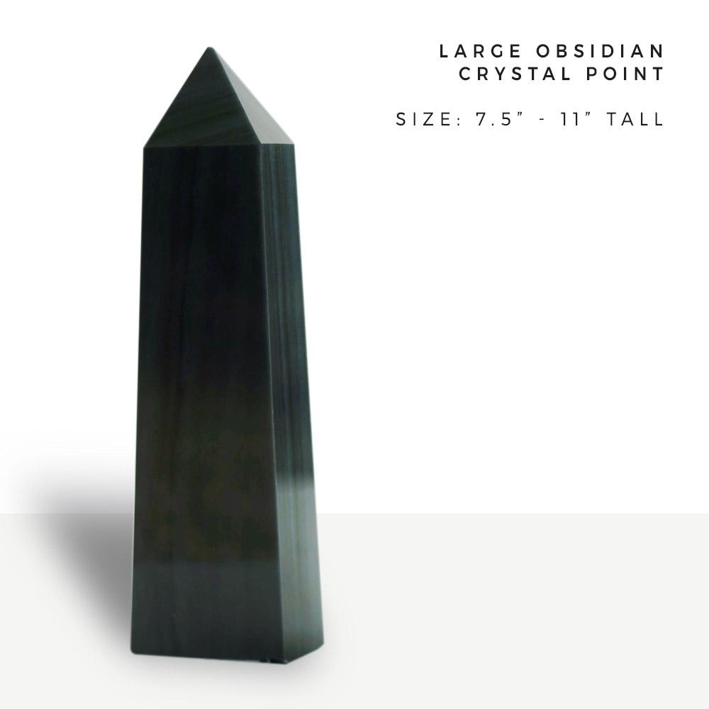 obsidian | large crystal point 7.5